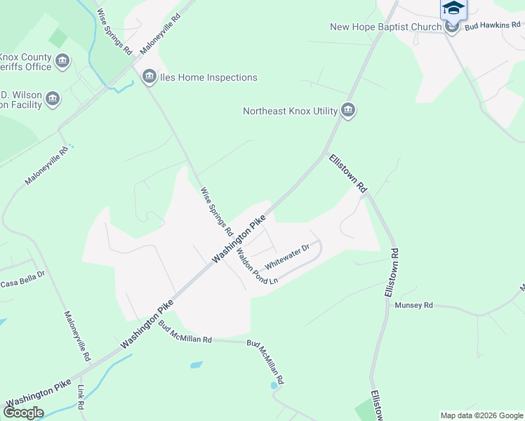 map of restaurants, bars, coffee shops, grocery stores, and more near 7021 Washington Pike in Corryton