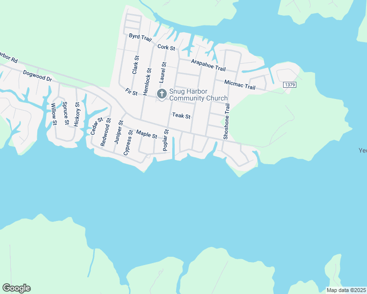 map of restaurants, bars, coffee shops, grocery stores, and more near 136 Cherokee Trail in Hertford