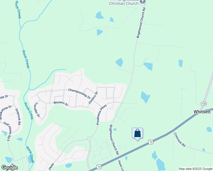 map of restaurants, bars, coffee shops, grocery stores, and more near 6811 Seattle Slew Place in Whitsett