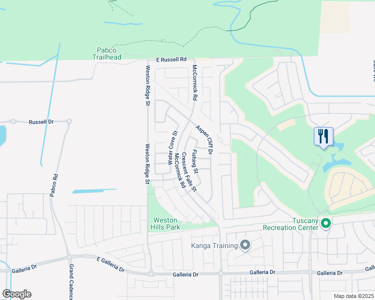 map of restaurants, bars, coffee shops, grocery stores, and more near 1052 Crescent Falls Street in Henderson