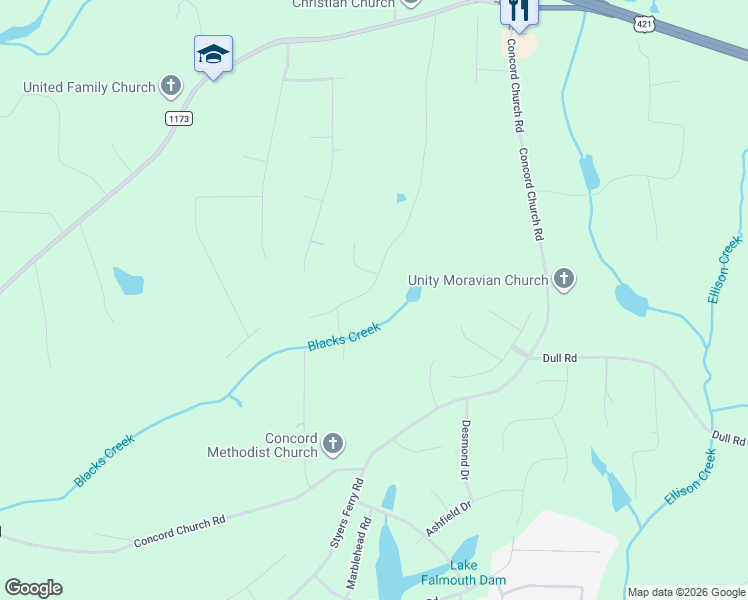 map of restaurants, bars, coffee shops, grocery stores, and more near 510-876 Doub Road in Lewisville