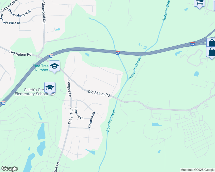 map of restaurants, bars, coffee shops, grocery stores, and more near 105 Ben Nevis Drive in Kernersville