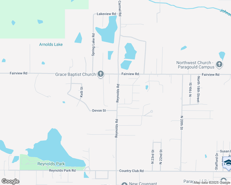 map of restaurants, bars, coffee shops, grocery stores, and more near 1818 Reynolds Road in Paragould