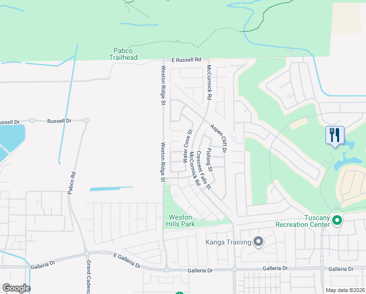 map of restaurants, bars, coffee shops, grocery stores, and more near 1037 Water Cove Street in Henderson