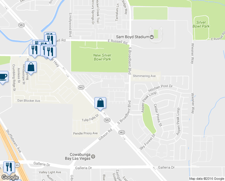 map of restaurants, bars, coffee shops, grocery stores, and more near 6876 Smiling Cloud Avenue in Henderson