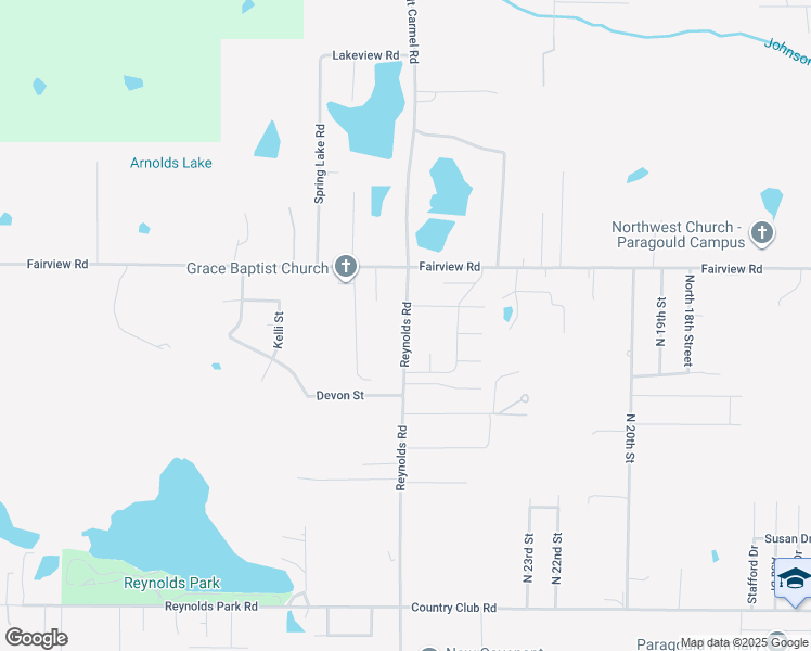 map of restaurants, bars, coffee shops, grocery stores, and more near 1818 Reynolds Road in Paragould