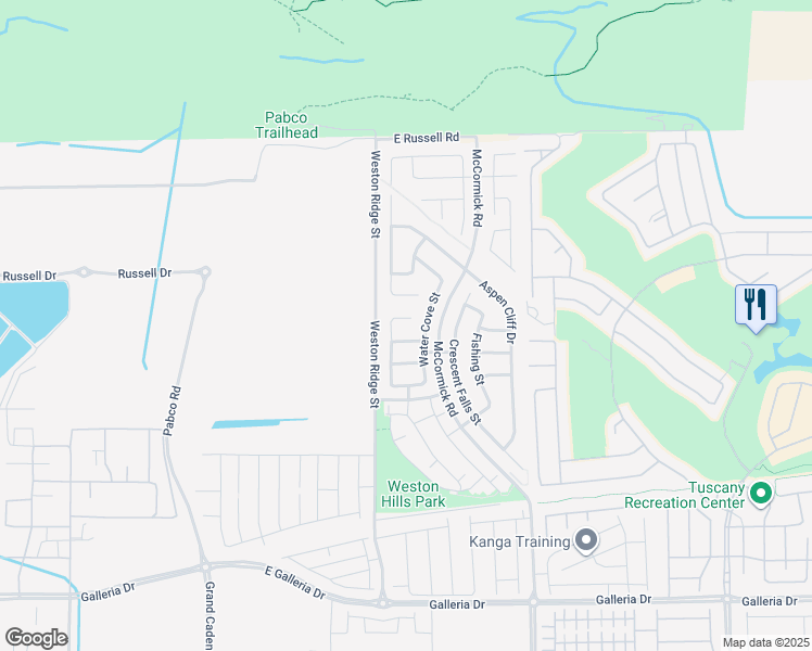 map of restaurants, bars, coffee shops, grocery stores, and more near 121 Brookhouse Court in Henderson