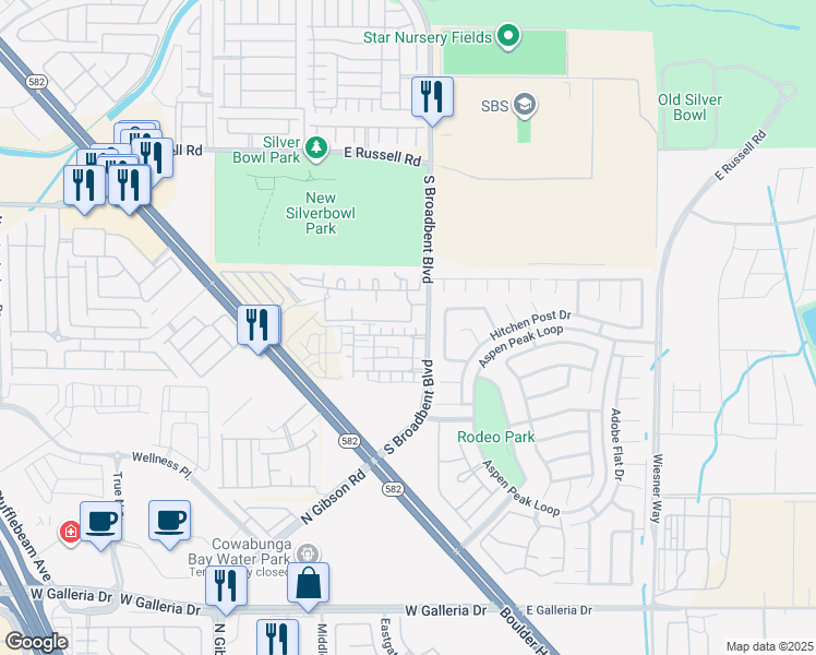 map of restaurants, bars, coffee shops, grocery stores, and more near 6964 Smiling Cloud Avenue in Henderson