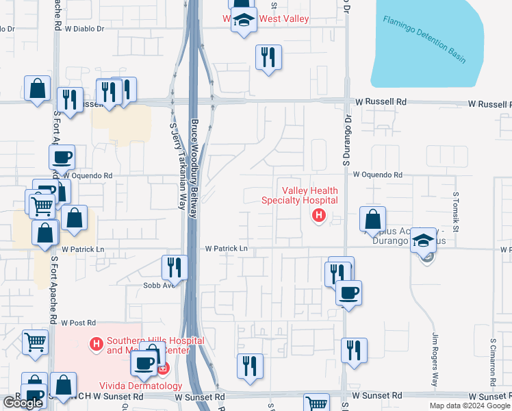 map of restaurants, bars, coffee shops, grocery stores, and more near 8845 Winter Sky Avenue in Las Vegas