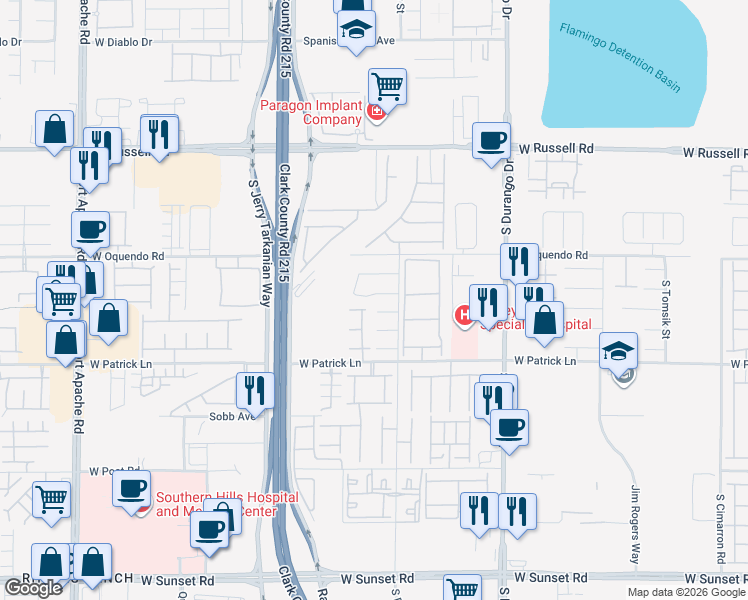 map of restaurants, bars, coffee shops, grocery stores, and more near 8845 Winter Sky Avenue in Las Vegas