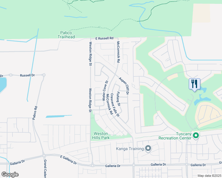 map of restaurants, bars, coffee shops, grocery stores, and more near 1061 Crescent Falls Street in Henderson