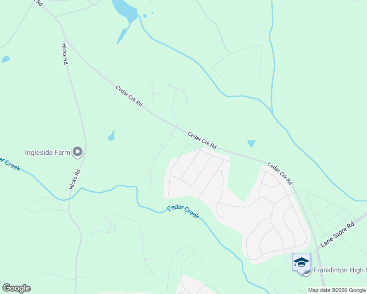 map of restaurants, bars, coffee shops, grocery stores, and more near 20 Silent Brook Trail in Franklinton