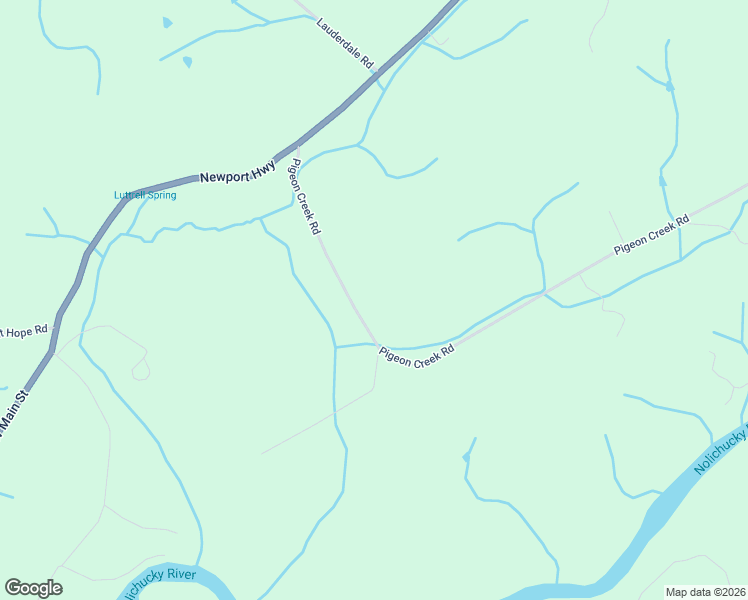 map of restaurants, bars, coffee shops, grocery stores, and more near 2048 Pigeon Creek Road in Greeneville