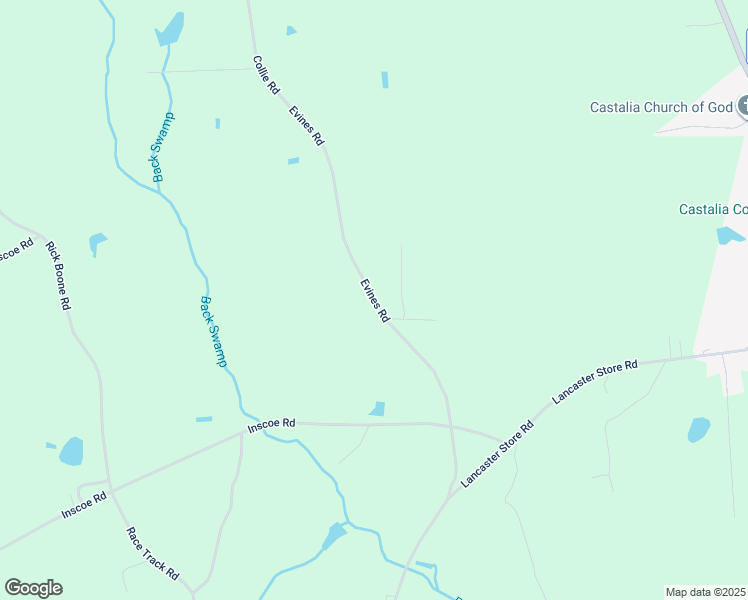map of restaurants, bars, coffee shops, grocery stores, and more near Evines Road in Nash County