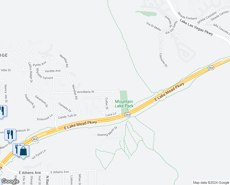 map of restaurants, bars, coffee shops, grocery stores, and more near 1026 Skysail Drive in Henderson