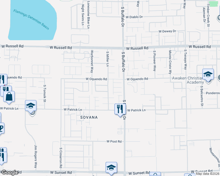 map of restaurants, bars, coffee shops, grocery stores, and more near 7894 Sally Irene Court in Las Vegas