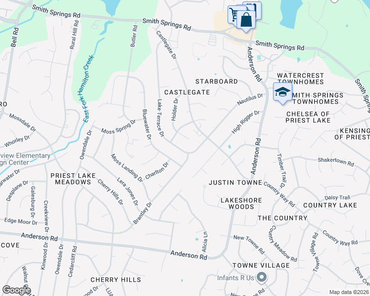 map of restaurants, bars, coffee shops, grocery stores, and more near 808 Holder Court in Nashville