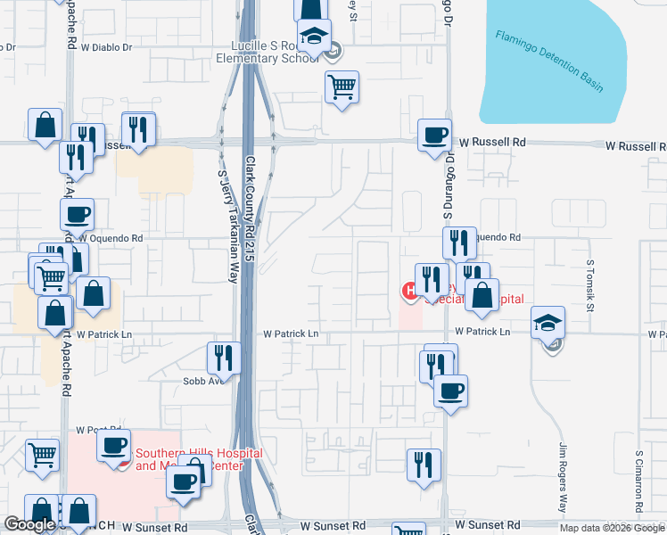 map of restaurants, bars, coffee shops, grocery stores, and more near 8868 Sacred Falls Avenue in Las Vegas