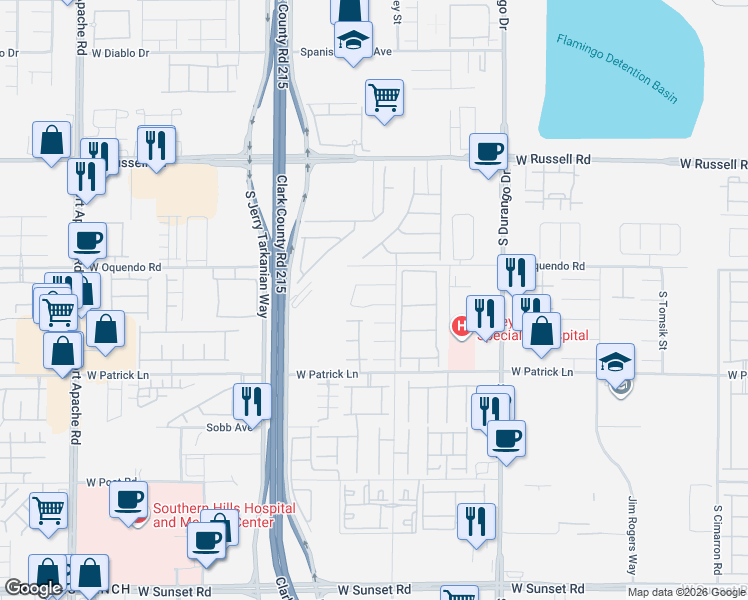 map of restaurants, bars, coffee shops, grocery stores, and more near 8868 Sacred Falls Avenue in Las Vegas