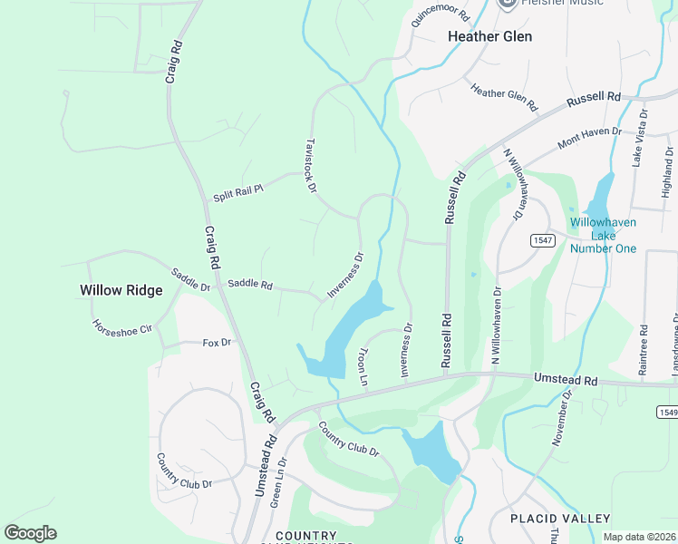 map of restaurants, bars, coffee shops, grocery stores, and more near 5522 Inverness Drive in Durham