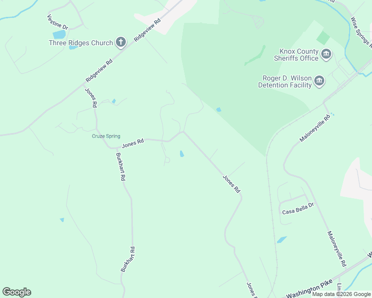 map of restaurants, bars, coffee shops, grocery stores, and more near 5515 Jones Road in Knoxville