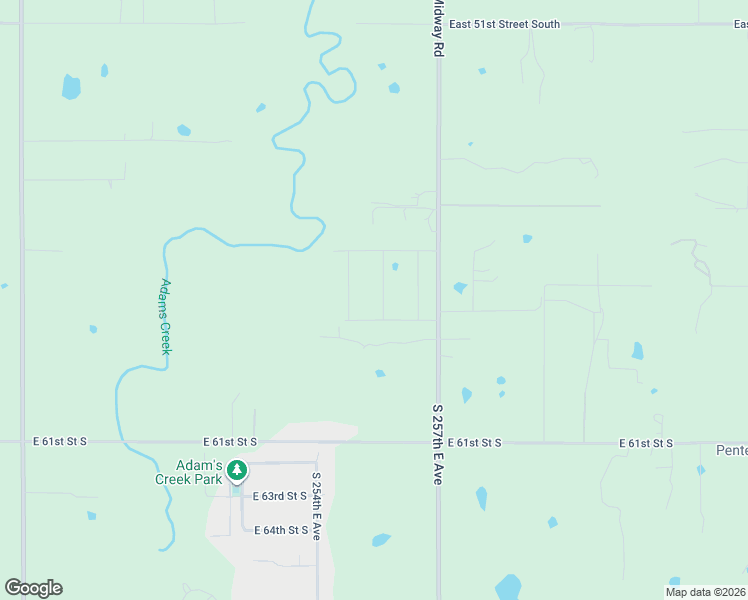 map of restaurants, bars, coffee shops, grocery stores, and more near 5550 South 257th East Avenue in Broken Arrow