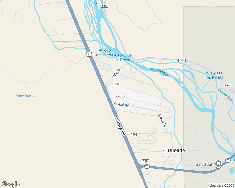 map of restaurants, bars, coffee shops, grocery stores, and more near 80-98 County Road 130 Was Road 1547 in Hernandez