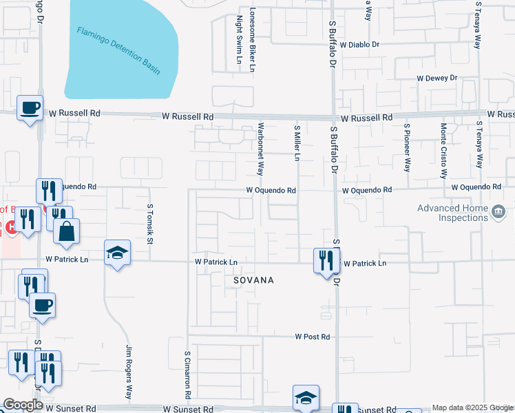 map of restaurants, bars, coffee shops, grocery stores, and more near Brussels Street in Paradise