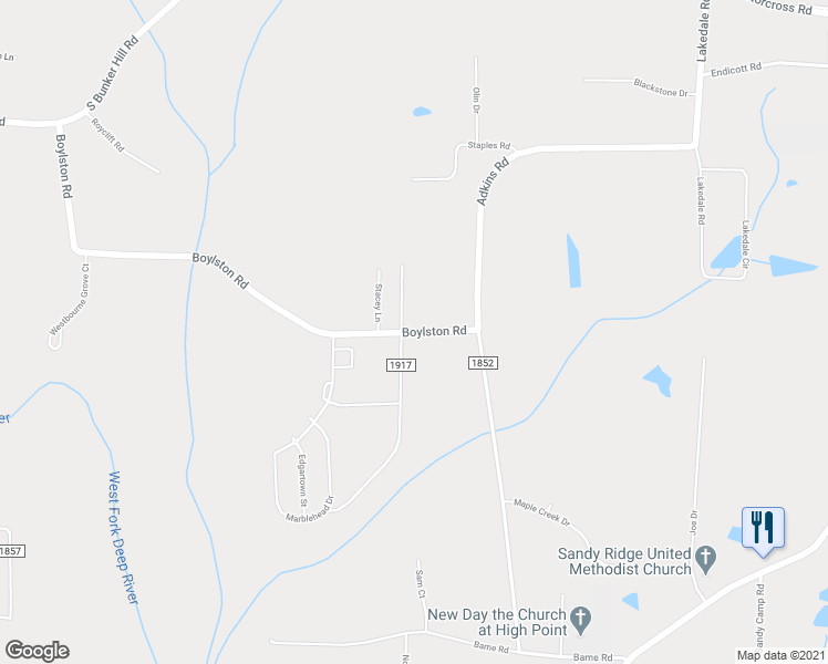 map of restaurants, bars, coffee shops, grocery stores, and more near 8813 Boylston Road in Colfax