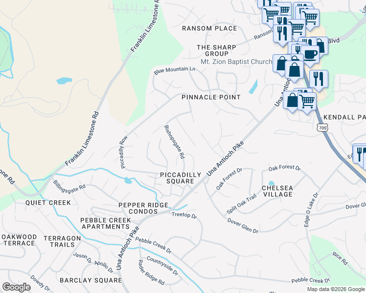 map of restaurants, bars, coffee shops, grocery stores, and more near 939 Strand Fleet Drive in Nashville