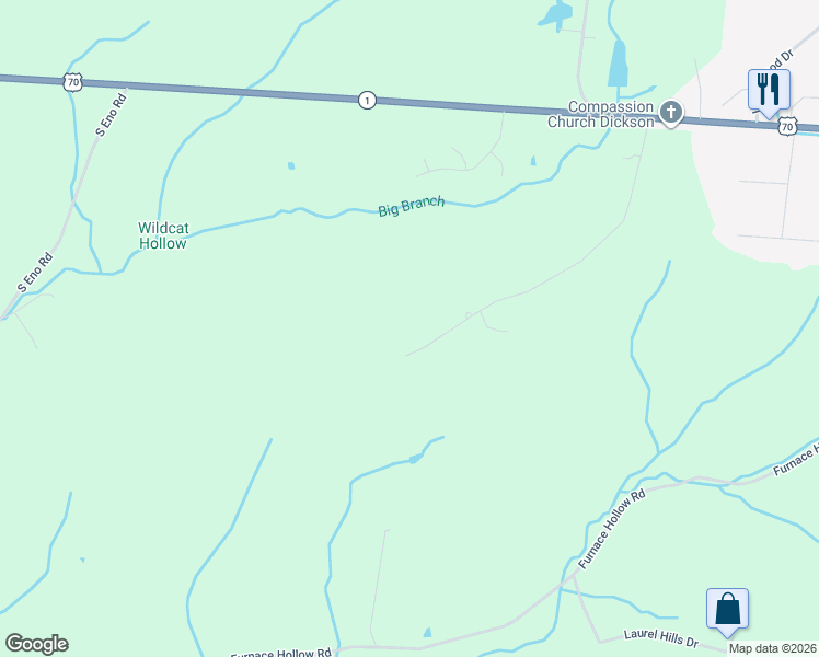 map of restaurants, bars, coffee shops, grocery stores, and more near 1130 Wildcat Road in Dickson