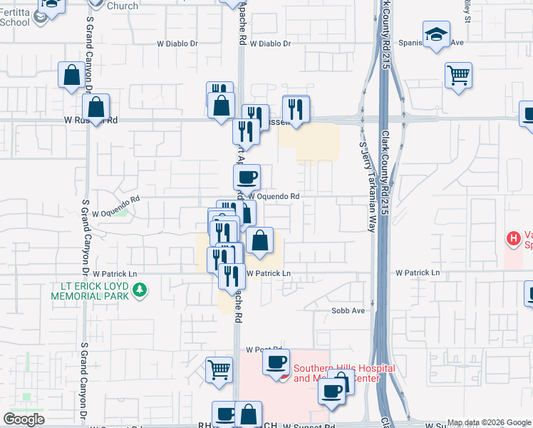 map of restaurants, bars, coffee shops, grocery stores, and more near 9328 Morant Bay Ave in Las Vegas