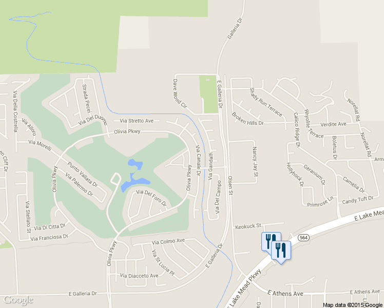 map of restaurants, bars, coffee shops, grocery stores, and more near 1093 Via Prato Lane in Henderson