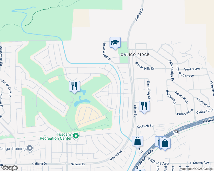 map of restaurants, bars, coffee shops, grocery stores, and more near 1069 Via Prato Lane in Henderson