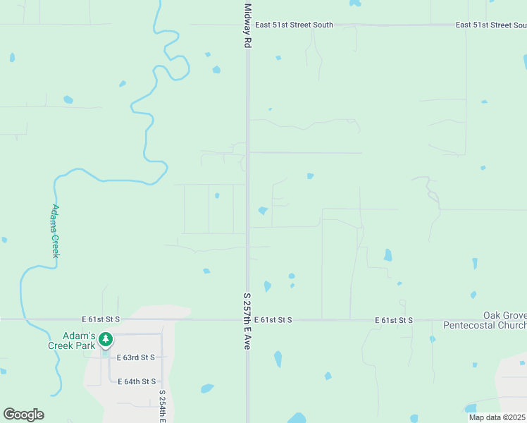 map of restaurants, bars, coffee shops, grocery stores, and more near 25801 East 58th Street in Broken Arrow