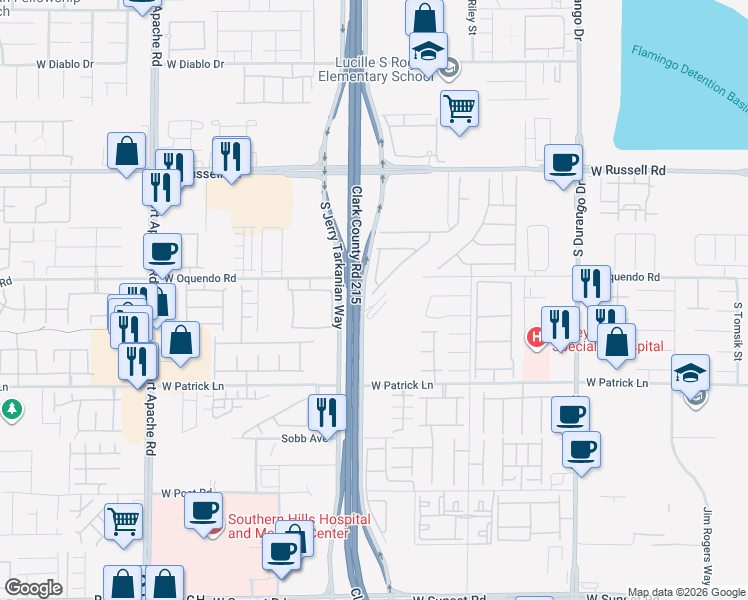 map of restaurants, bars, coffee shops, grocery stores, and more near 5996 Wellington Peak Road in Las Vegas