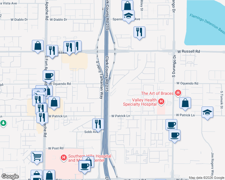 map of restaurants, bars, coffee shops, grocery stores, and more near 5993 Wellington Peak Road in Las Vegas