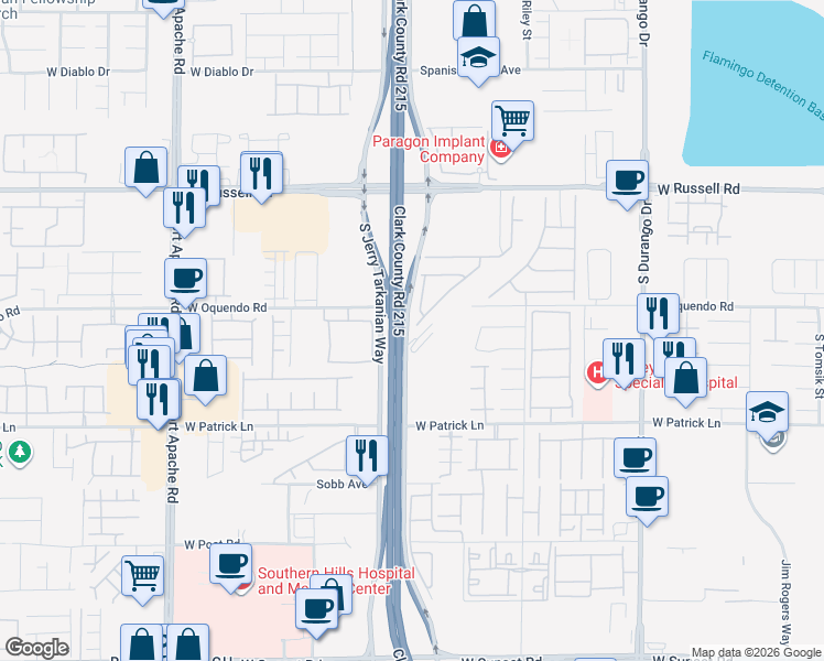 map of restaurants, bars, coffee shops, grocery stores, and more near 5993 Wellington Peak Road in Las Vegas