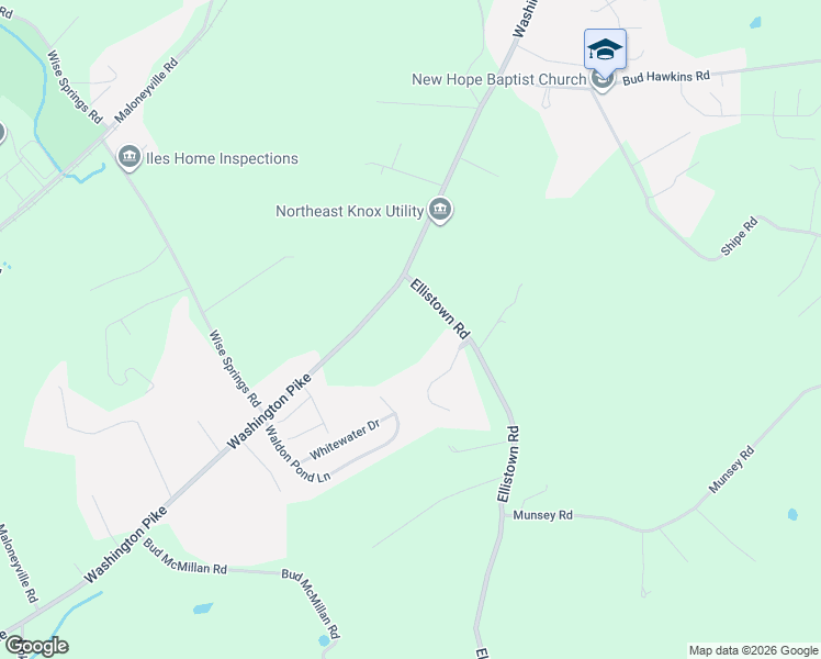 map of restaurants, bars, coffee shops, grocery stores, and more near 4633 Ellistown Road in Knoxville