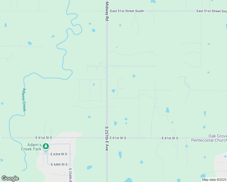 map of restaurants, bars, coffee shops, grocery stores, and more near 25801 East 58th Street in Broken Arrow