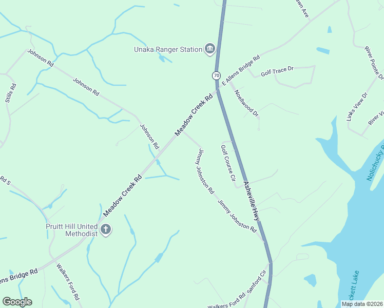 map of restaurants, bars, coffee shops, grocery stores, and more near 525 Jimmy Johnston Road in Greeneville