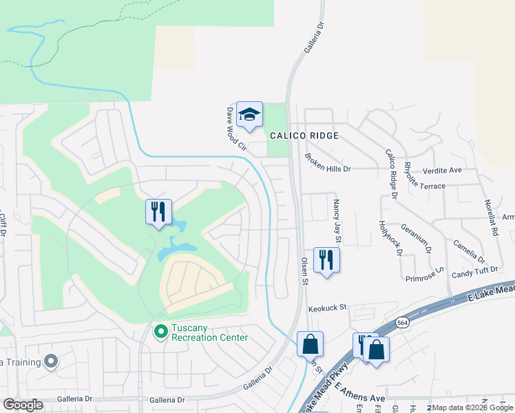 map of restaurants, bars, coffee shops, grocery stores, and more near 1056 Via Canale Drive in Henderson