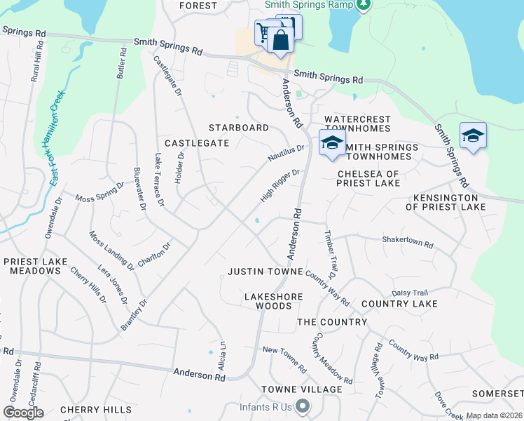 map of restaurants, bars, coffee shops, grocery stores, and more near 2945 High Rigger Drive in Nashville
