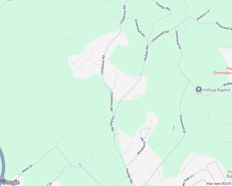 map of restaurants, bars, coffee shops, grocery stores, and more near 8424 Childress Road in Powell