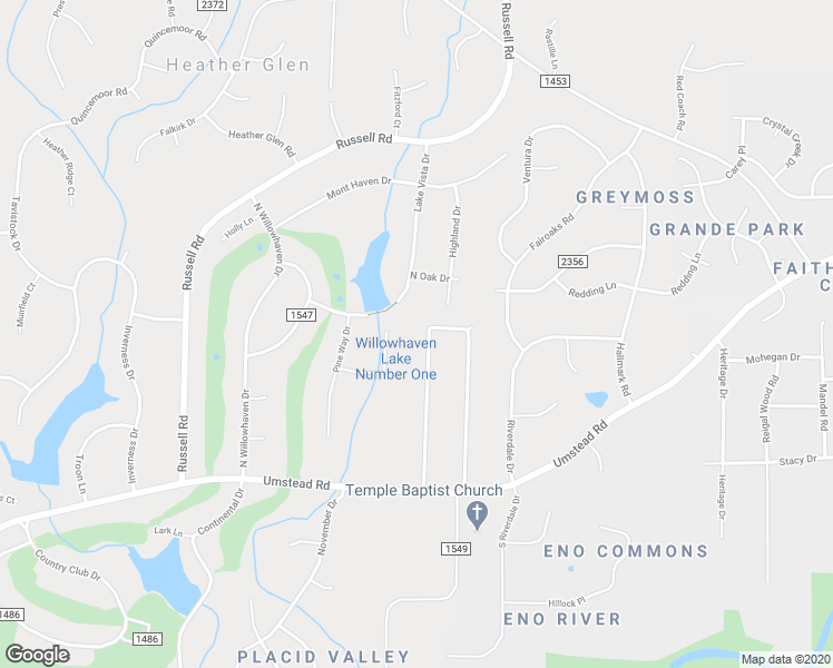 map of restaurants, bars, coffee shops, grocery stores, and more near 5133 Raintree Rd in Durham