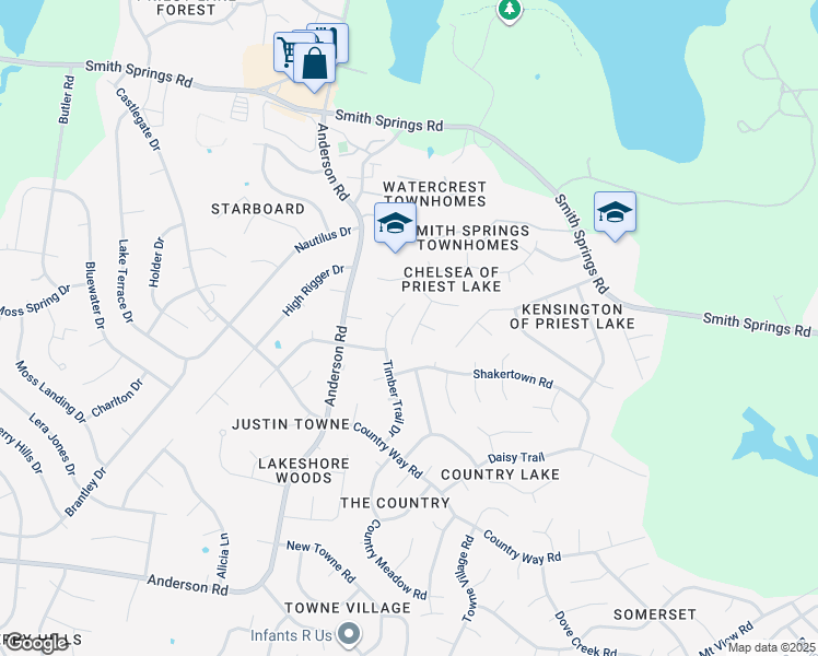 map of restaurants, bars, coffee shops, grocery stores, and more near 2916 Sheana Way in Nashville