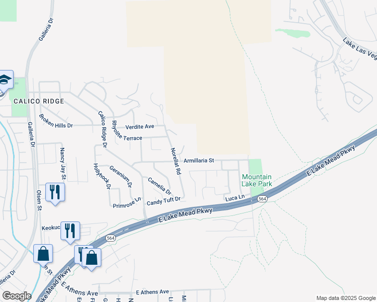 map of restaurants, bars, coffee shops, grocery stores, and more near 1000 Feather Point Court in Henderson