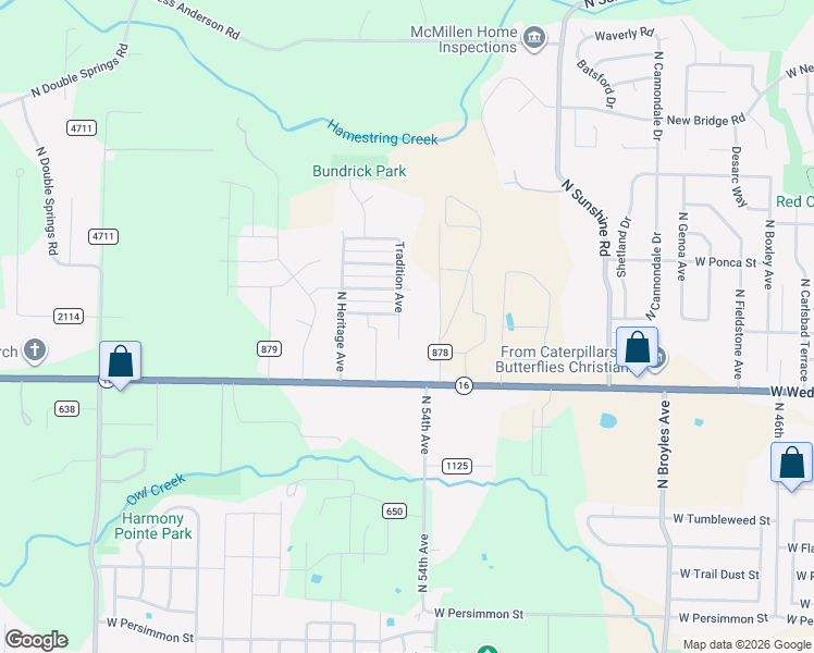 map of restaurants, bars, coffee shops, grocery stores, and more near 1260 Tradition Ave in Fayetteville
