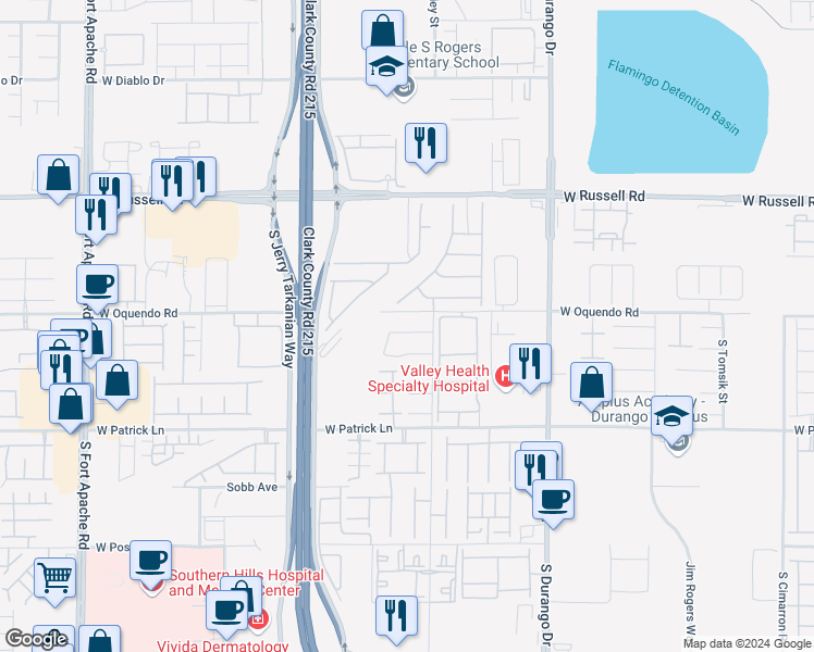 map of restaurants, bars, coffee shops, grocery stores, and more near 8848 Sacred Falls Avenue in Las Vegas