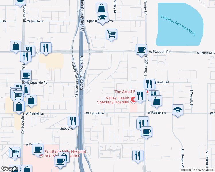map of restaurants, bars, coffee shops, grocery stores, and more near 8848 Sacred Falls Avenue in Las Vegas